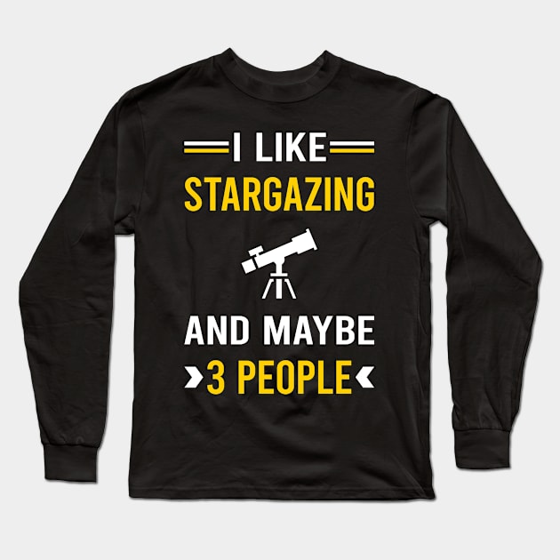 3 People Stargazing Stargaze Long Sleeve T-Shirt by Good Day